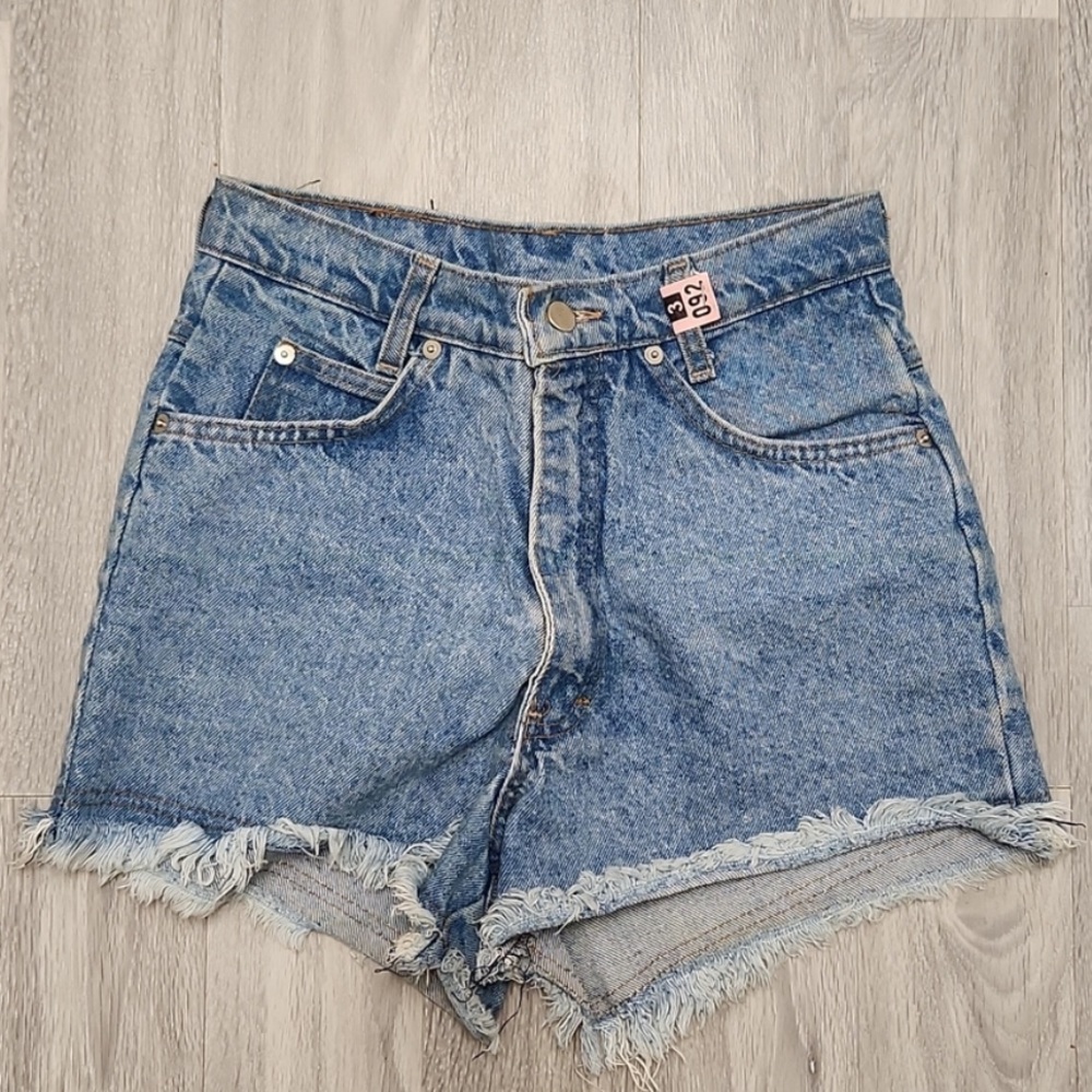 Vintage high rise Stone Jeans booty short size 23 blue color perfect shape